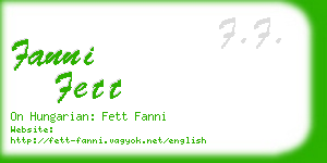 fanni fett business card
